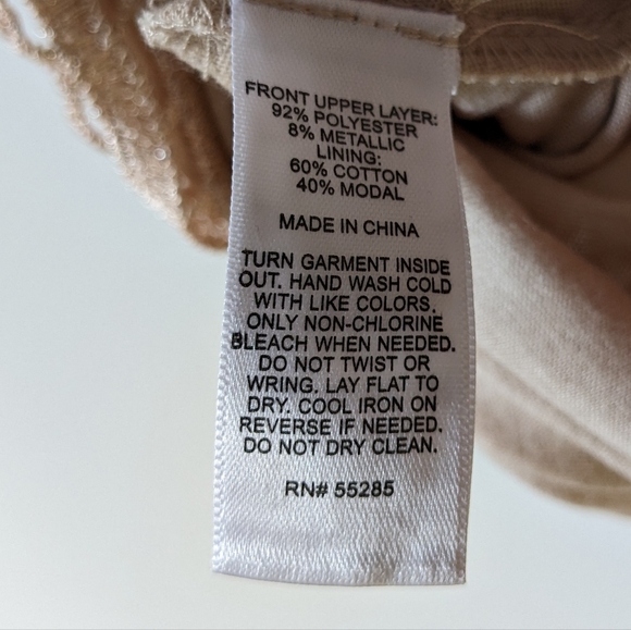 Express Metallic Rose Gold Crochet Lace Sleeveless Cami - Picture 4 of 4